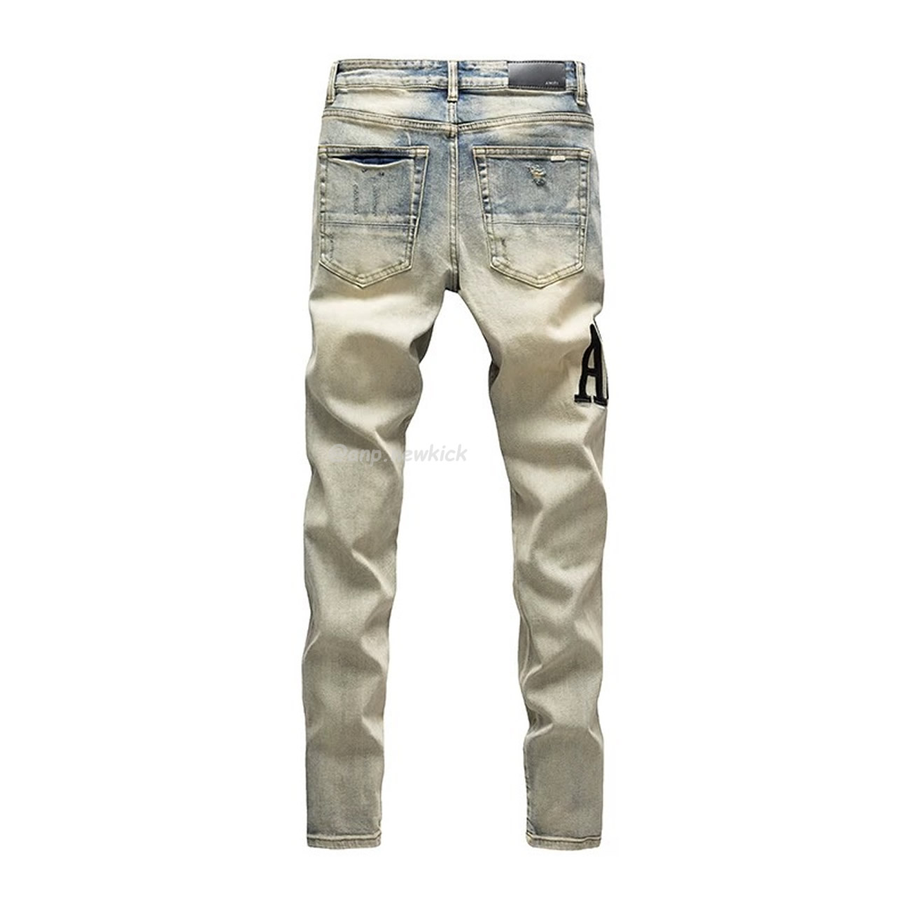 Amiri Jeans Men Letters Trousers Repair Low Rise Skinny (12) - www.newkick.org